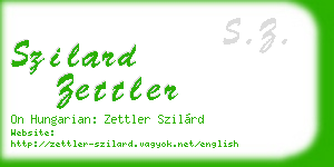 szilard zettler business card